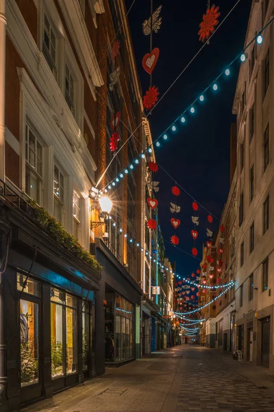 Luzes de Natal em Carnaby Street, Londres Reino Unido — Fotografia de Stock