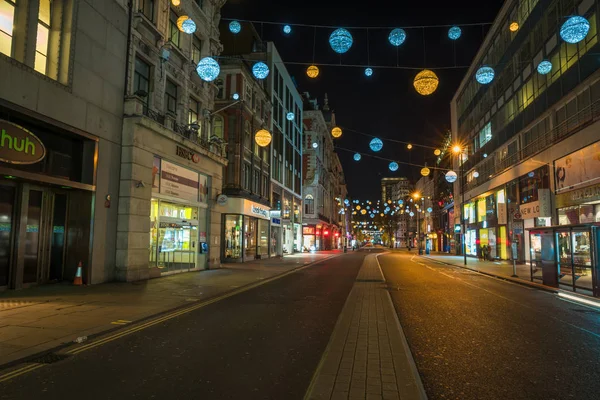 Weihnachtsbeleuchtung an der Oxford Street, London — Stockfoto