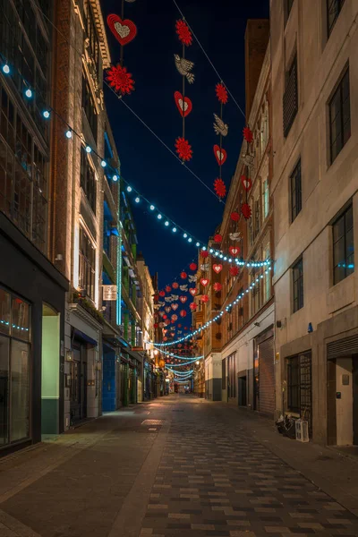 Christmas lights on Carnaby Street, London UK