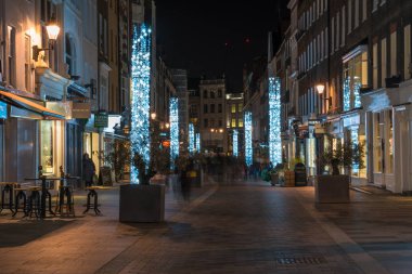 Güney Molton Street, Londra İngiltere Noel ışıkları