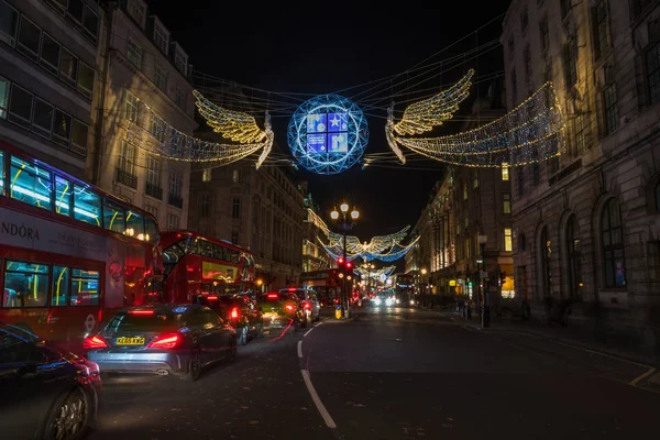 Luces de Navidad en Regent Street, Londres Reino Unido —  Fotos de Stock