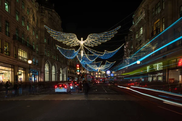 Boże Narodzenie światła na Regent Street, London Uk — Zdjęcie stockowe