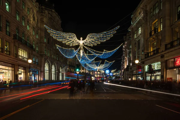 Luci di Natale su Regent Street, Londra Regno Unito — Foto Stock