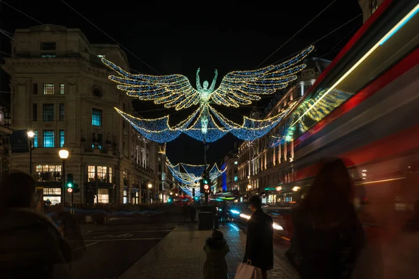 Boże Narodzenie światła na Regent Street, London Uk — Zdjęcie stockowe