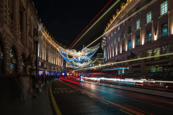 Luces de Navidad en Regent Street, Londres Reino Unido —  Fotos de Stock