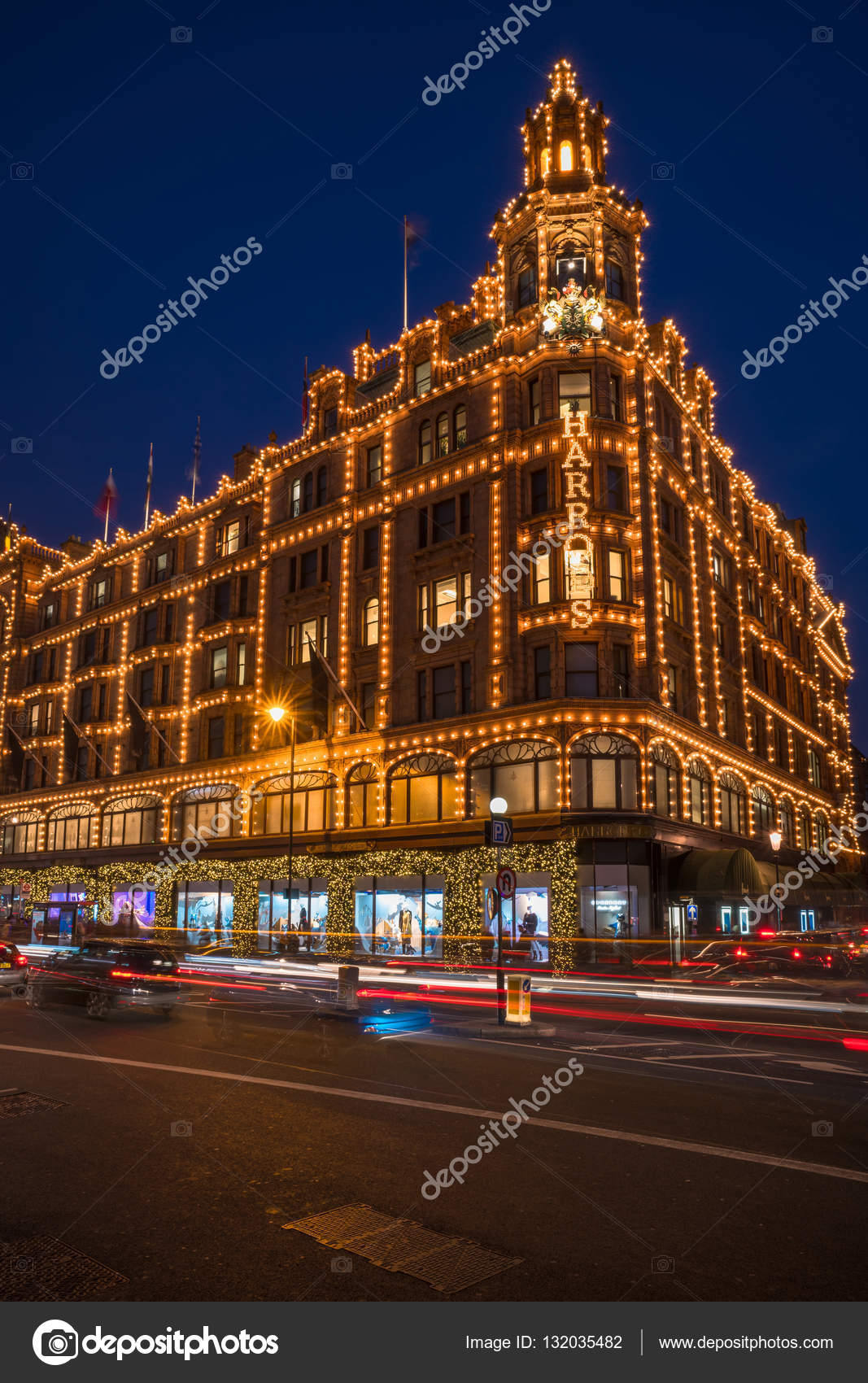 View Of Harrods With Christmas Decorations Stock Editorial Photo