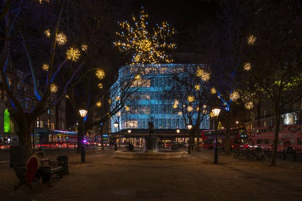 Christmas Lights Display on Duke of York in London, UK — Stock Photo, Image