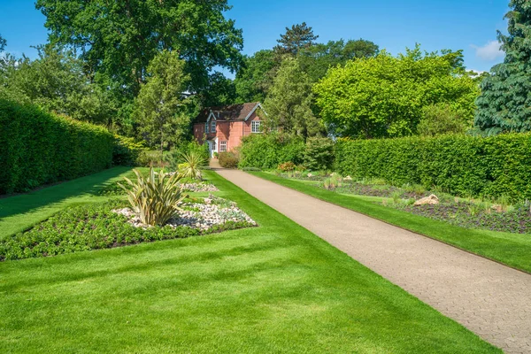 English garden in the summer