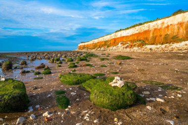 Hunstanton, Norfolk, İngiltere'de Beach'de