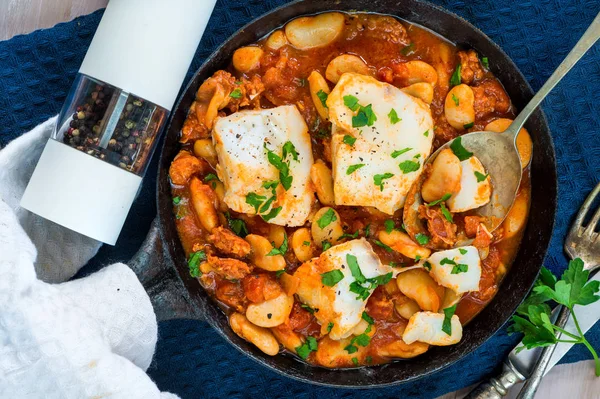 Cod ve chorizo güveç
