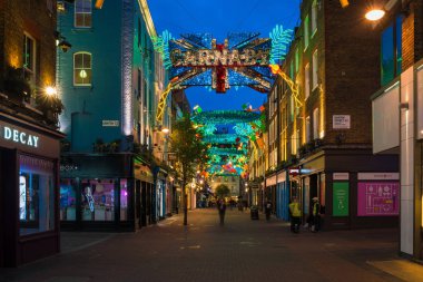 Noel ışıkları Carnaby Street, Londra İngiltere