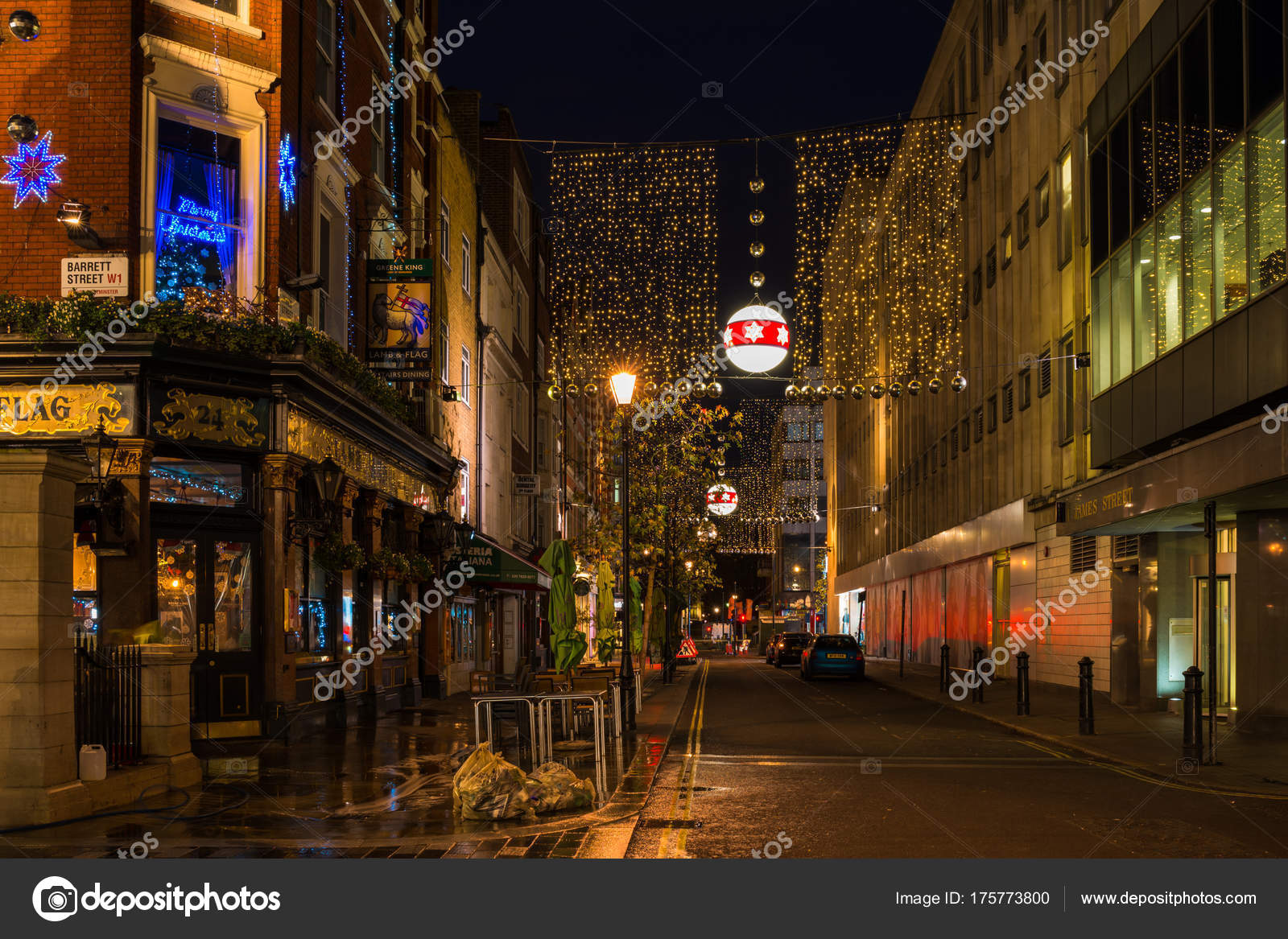 christmas decorations on james street in central london uk stock photo - London Christmas Decorations christmas decorations on james street in central london uk stock photo - London Christmas Decorations