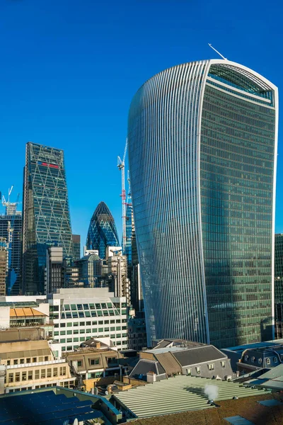 Londra Dicembre 2017 Vista Panoramica Dei Grattacieli Della City Moderno — Foto Stock
