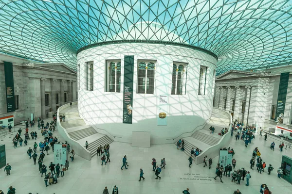 Londra Şubat 2018 Tourists Ziyaret British Museum Büyük Ölçüde Doktor — Stok fotoğraf