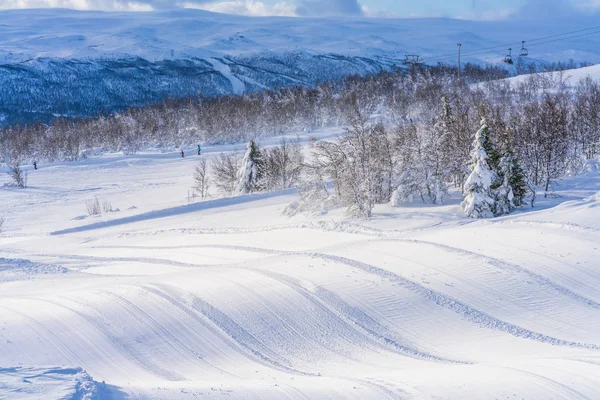 贝托斯托兰雪景与滑雪道观. — 图库照片