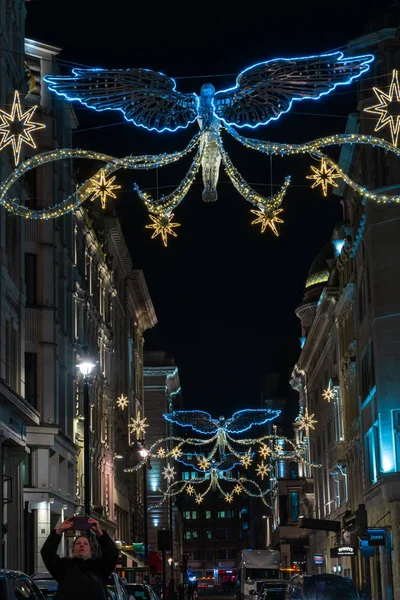 Londres Reino Unido Dezembro 2019 Luzes Natal Jermyn Street Belos — Fotografia de Stock