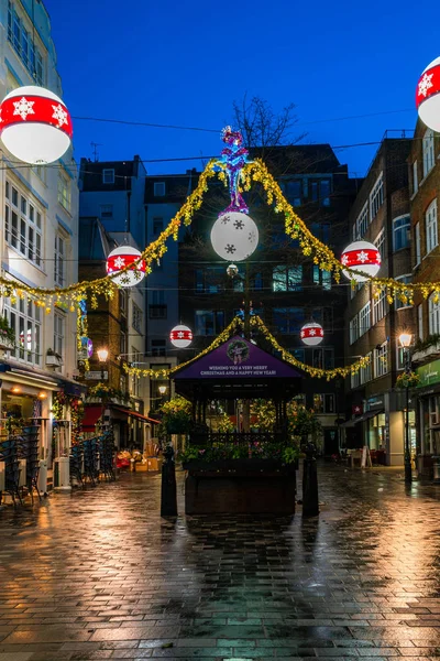 London December 2019 Christopher Place Piazza Surrounding Streets Just Famous — Stock Photo, Image