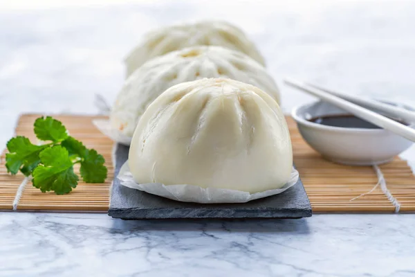 Chinese steamed buns with meat and vegetables