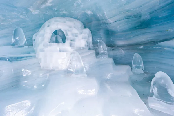 Grindelwald Schweiz Januar 2020 Tierische Eisskulpturen Eispalast Auf Dem Jungfraujoch — Stockfoto