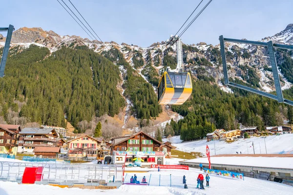 Wengen Schweiz Januari 2020 Wengen Schweizisk Alpby Regionen Bernese Oberland — Stockfoto