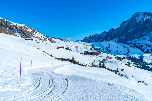 Grindelwald First Switzerland January 2020 Winter Landscape First Mountain Grindelwald — Stock Photo, Image