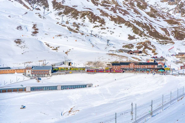 Kleine Scheidegg Switzerland January 2020 Railway Station Kleine Sheidegg Situated — Stockfoto
