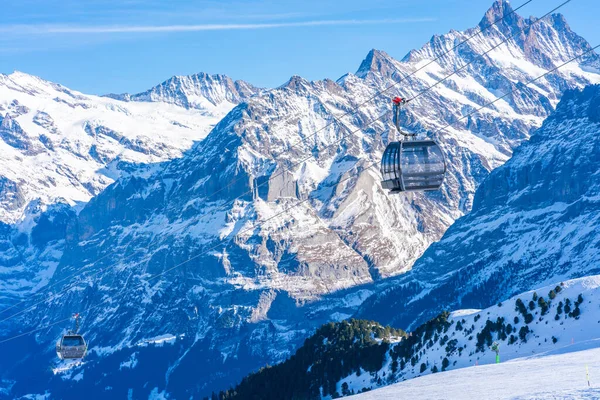 Cablecar Mannlichenbahn Grindlelwald Ski Resort Suíça — Fotografia de Stock