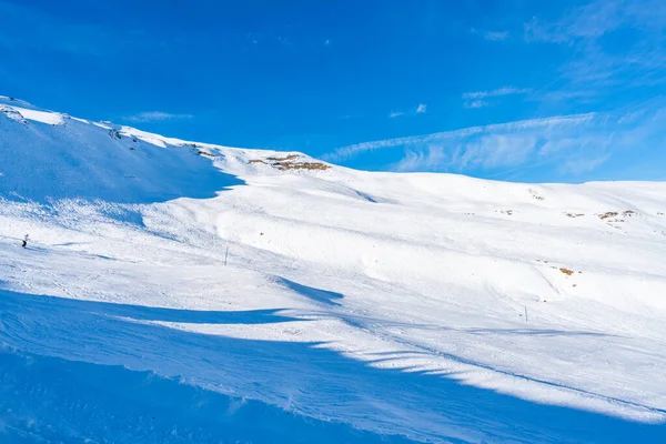 Vedere Zăpadă Acoperită Alpii Elvețieni Din Muntele Mannlichen Din Stațiunea — Fotografie, imagine de stoc