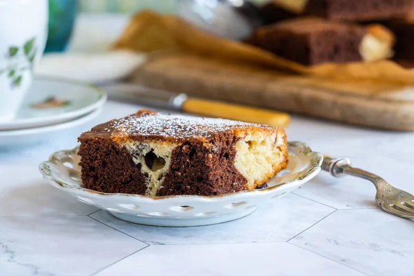 Vanille Chocolade Marmeren Taart — Stockfoto