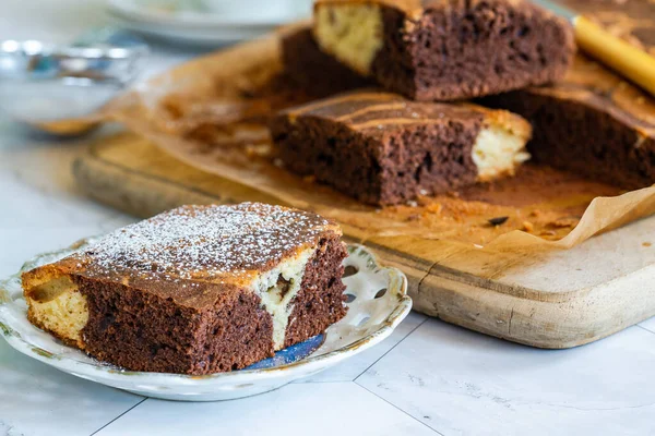 Vanille Chocolade Marmeren Taart — Stockfoto