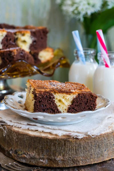 Vanille Chocolade Marmeren Taart — Stockfoto