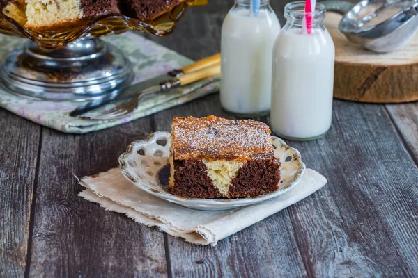 Vanille Chocolade Marmeren Taart — Stockfoto