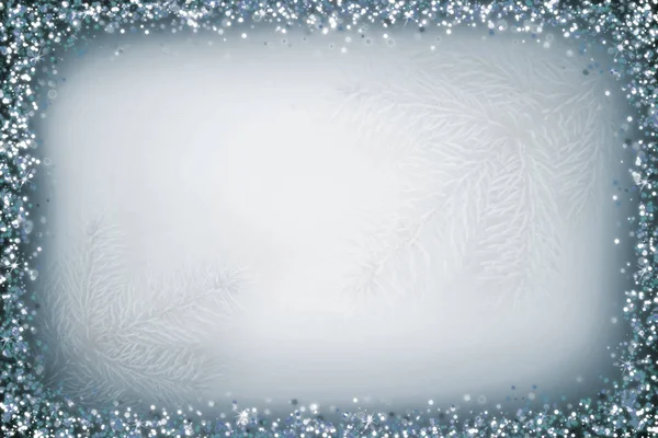 Kerstmis achtergrond met grijze abstract frame . — Stockfoto