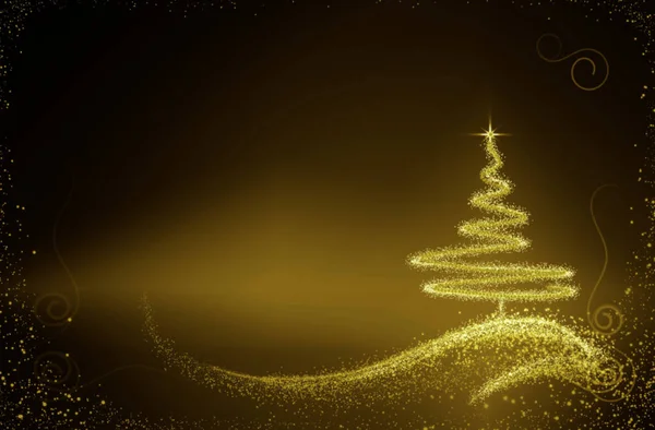 輝くクリスマスツリーの背景. — ストック写真