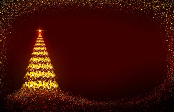 輝くクリスマスツリーの背景. — ストック写真