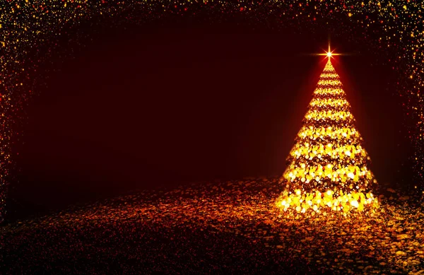 クリスマスツリーライトの背景. — ストック写真