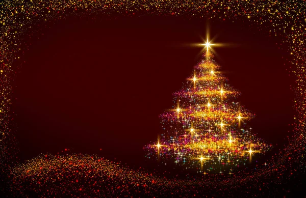 Weihnachtsbaum Lichter Hintergrund. — Stockfoto