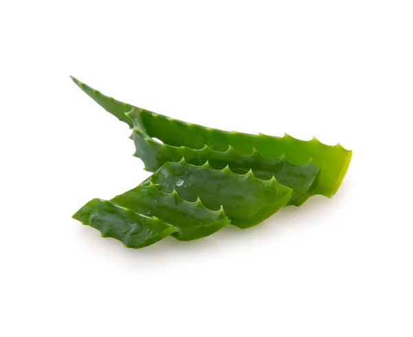 Aloe vera con gotas de agua aisladas  . — Foto de Stock