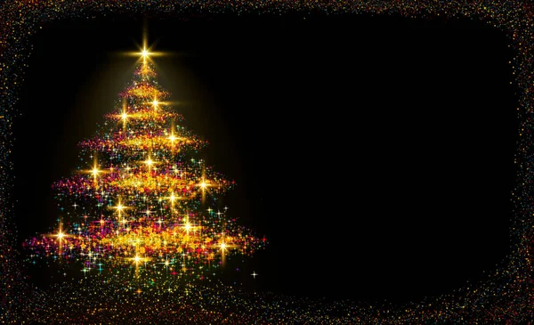 Weihnachtsbaum Lichter Hintergrund. — Stockfoto