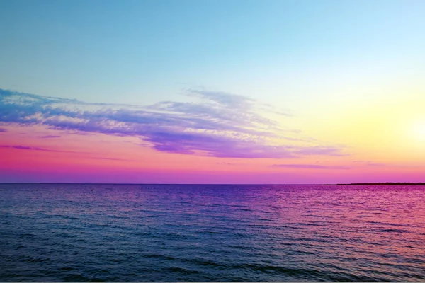 Sunset on mediterranean sea . — Stock Photo, Image