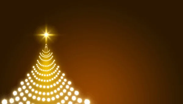 Árvore de Natal brilhante com estrela isolada. Fundo de Natal . — Fotografia de Stock