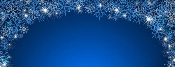 Winter frame from snowflakes. — Stock Photo, Image