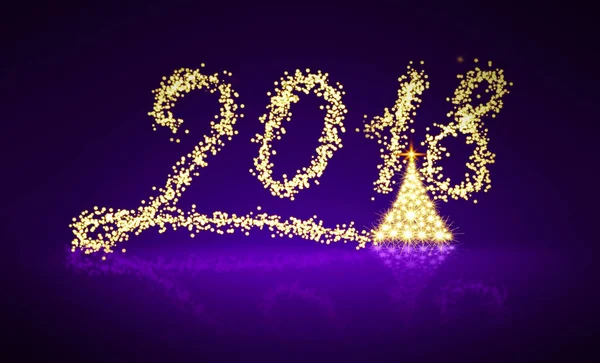 Feliz Ano Novo 2018 fundo  . — Fotografia de Stock