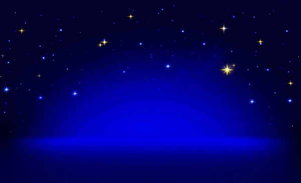 Blå abstrakt bakgrund med stjärnor. Jul bakgrund. — Stockfoto