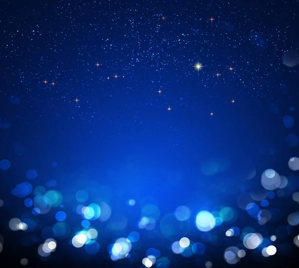 Αφηρημένο πολύχρωμο φόντο bokeh και αστέρια ουρανό. — Φωτογραφία Αρχείου