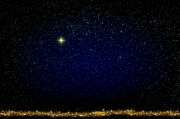 Boldog karácsonyi hátteret színes csillagok. Absztrakt ég háttér. — Stock Fotó