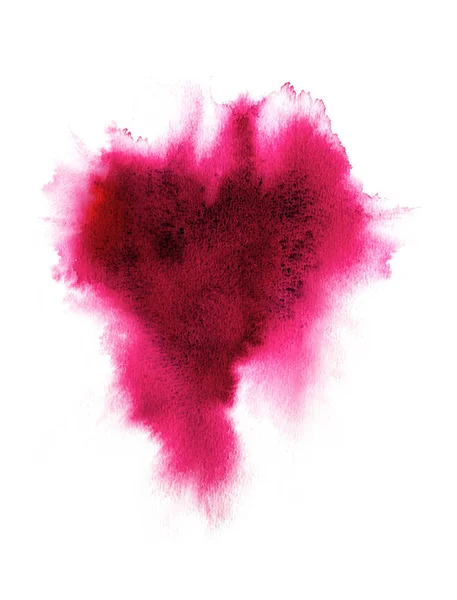 Streszczenie różowy akwarela serce .Walentynki tło. — Zdjęcie stockowe