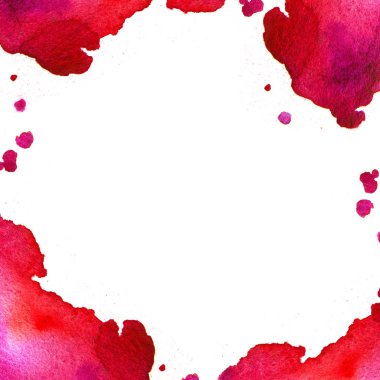 Beyaz üzerine soyut kırmızı suluboya makro doku arkaplanı.