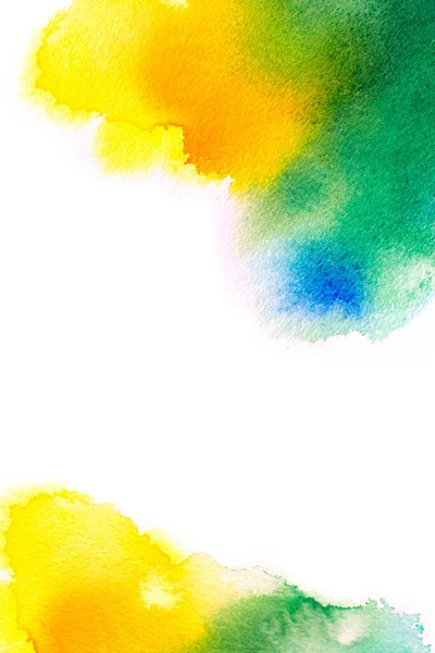 Abstract colorful watercolor macro texture background on white. — Stock Photo, Image