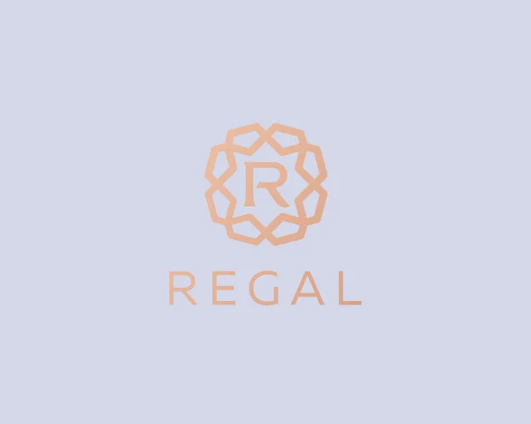 Premium letter R logo icon vector design. Luxury jewelry frame gem edge logotype. Print monogram initials stamp sign symbol. — Vetor de Stock